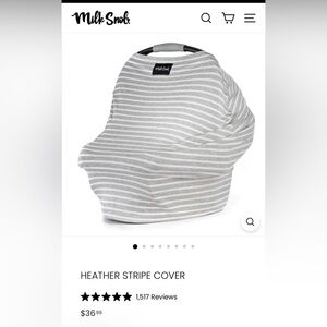 Milk Snob Heather Stripe Baby Cover - Gray/White